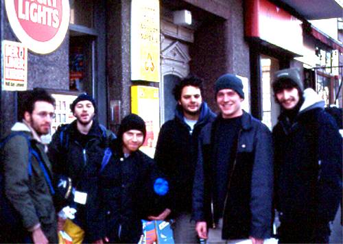 in Berlin with Gero - Ste Lele Sabi Turi Gero and Feliçio very early in the morning  Berlin 03.01.2oo1 (pic by Machno)